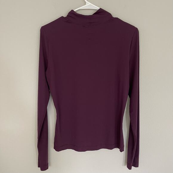 St. John Purple Turtleneck Jersey Spandex Top (M) - Picture 5 of 7